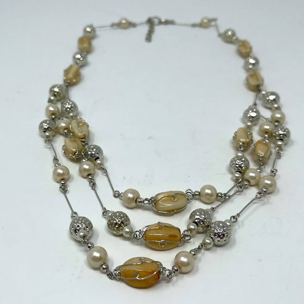 Trades of Hope Silver Lining 3 Strand Necklace‎ 23 in Long